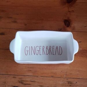 Rae Dunn "Gingerbread" Holiday Ceramic Dish Baking Rectangle